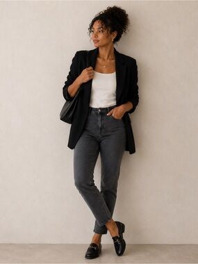 Everlane Ankle Straight Jeans Women’s Sz 27 Mid Rise Stretch Denim Classic